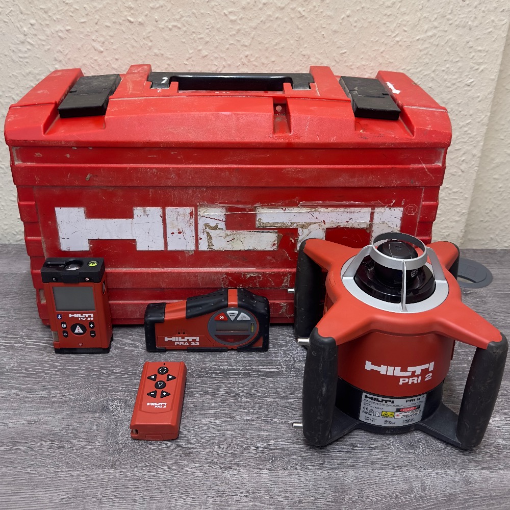 Pre owned HILTI PRI 2 ROTATING LASTER LEVEL WITH PRA22 PD38 Own4Less pre-owned-hilti-pri-2-rotating-laster-level-with-pra22-pd38-own4less